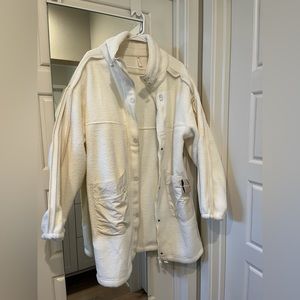 NWT Free People FP Movement Glacier Freeze Faux Shearling Oversize Jacket M